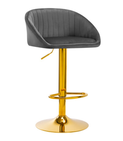 4Rico Barhocker Qs-B16G Samtgrau