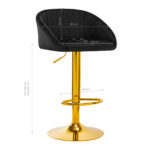 4Rico Barhocker Qs-B16G Samtschwarz 5