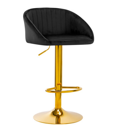 4Rico Barhocker Qs-B16G Samtschwarz