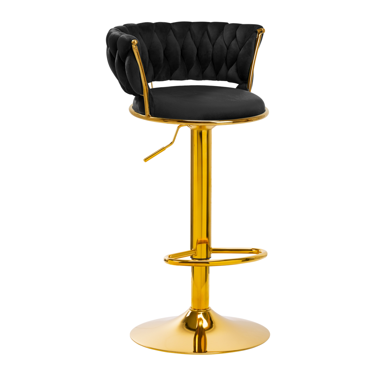4Rico bar stool Qs-B313A Black velvet 4Rico bar stool Qs-B313A Black velvet