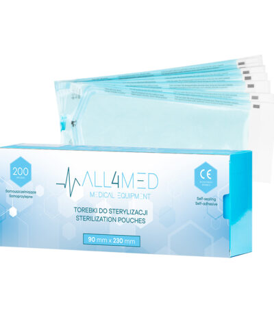 All4Med Autoklavierbare Beutel 90 Mm X 230 Mm 200 Stück