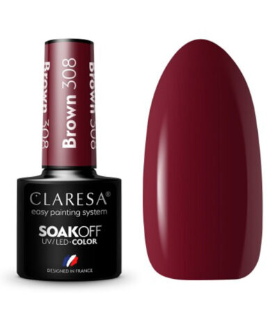 Claresa Hybrid-Nagellack Braun 308 - 5 G