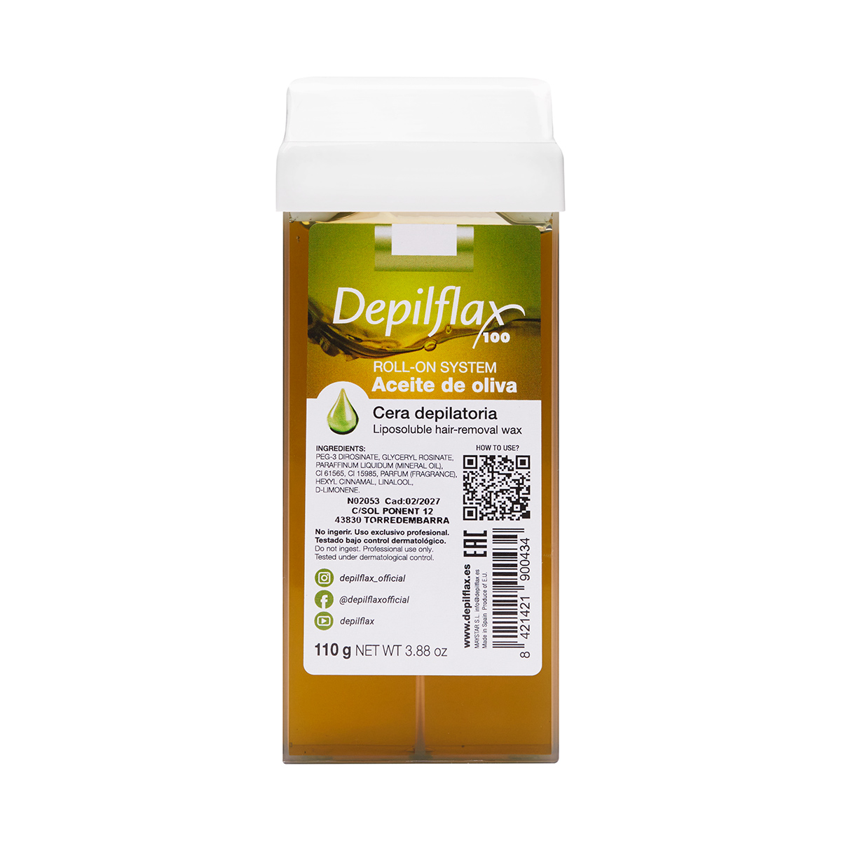Depilflax 100 Enthaarungswachsrolle Olive 110 G Depilflax 100 Enthaarungswachsrolle Olive 110 G