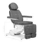 Elektrischer Kosmetikstuhl Sillon Classic 2 Motoren Pedi Grau 19