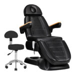 Elektrischer Kosmetikstuhl Sillon Lux 273B + Hocker 304 Schwarz
