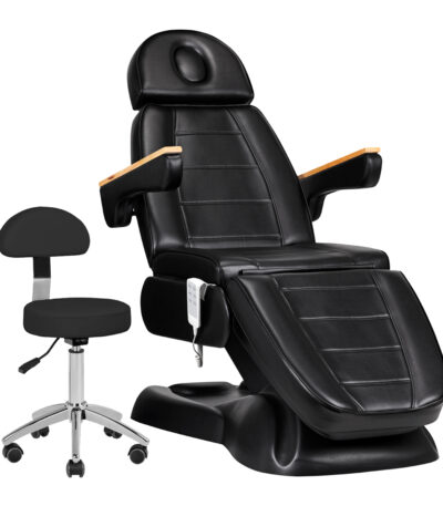 Elektrischer Kosmetikstuhl Sillon Lux 273B + Hocker 304 Schwarz