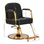 Gabbiano Acri Friseurstuhl Gold – Schwarz 8