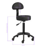 Gabbiano Friseurhocker D026 Schwarz 9