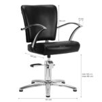 Gabbiano Friseurstuhl Dallas Schwarz 6