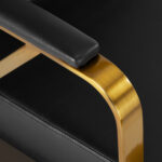 Gabbiano Friseurstuhl Genua Gold Schwarz 4