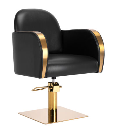 Gabbiano Friseurstuhl Malaga Gold Schwarz