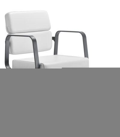 Gabbiano Friseurstuhl Porto Grau Weiß