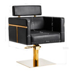 Gabbiano Friseurstuhl Toledo Gold Schwarz 8