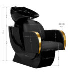 Gabbiano Friseurwaschanlage Malaga Gold Und Schwarz 8