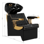Gabbiano Friseurwaschanlage Marcus Gold Schwarz 12