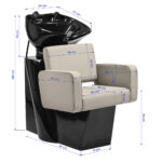 Gabbiano Haarwaschgerät Bilbao Grau-Beige 9