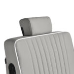 Gabbiano Levi Friseurstuhl Mit Schwarzem Gestell, Graue Rückenlehne Ohne Ziernähte – Bild 11