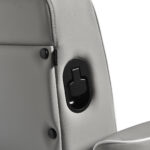 Gabbiano Levi Friseurstuhl Mit Schwarzem Gestell, Graue Rückenlehne Ohne Ziernähte – Bild 14