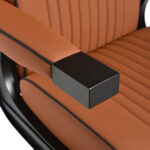 Gabbiano Levi Friseurstuhl Mit Schwarzem Gestell Und Brauner Rückenlehne Ohne Ziernähte 8