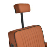 Gabbiano Levi Friseurstuhl Mit Schwarzem Gestell Und Brauner Rückenlehne Ohne Ziernähte 10