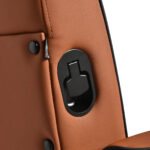 Gabbiano Levi Friseurstuhl Mit Schwarzem Gestell Und Brauner Rückenlehne Ohne Ziernähte 11