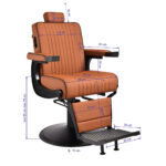 Gabbiano Levi Friseurstuhl Mit Schwarzem Gestell Und Brauner Rückenlehne Ohne Ziernähte 13