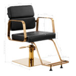 Gabbiano Porto-Gm Friseurstuhl Schwarz 8
