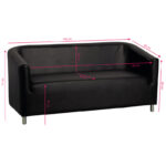 Gabbiano Sofa Für Den Warteraum M021 Schwarz 1