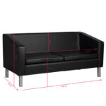 Gabbiano Sofa Für Wartezimmer Bm18003 Schwarz 2