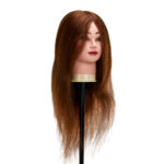 Gabbiano Wz1 Friseur-Übungskopf, Naturhaar, Farbe 4#, Länge 20" – Bild 3