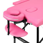 Klappbarer Massagetisch Aus Aluminium, Activ Fizjo Comfort, 2-Teilig, Rosa-Schwarz – Bild 3