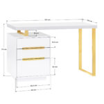 Kosmetiktisch 3311G Weißgold 1