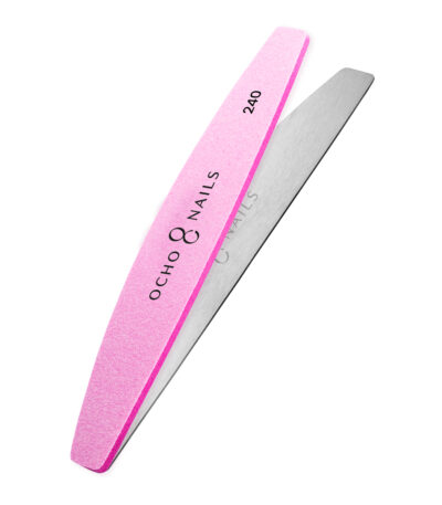 Ocho Nails Halbmond-Metallkernfeile + Polieraufsätze 240 10 Stück.