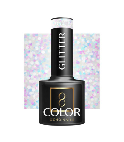Ocho Nails Hybrid-Nagellack Glitzer G01 -5 G