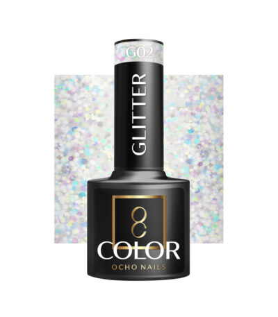 Ocho Nails Hybrid-Nagellack Mit Glitzer G02 -5 G