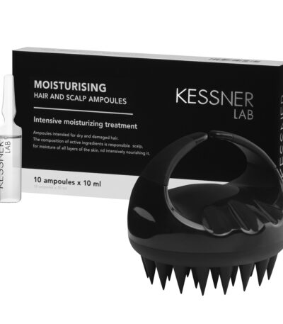 Premium-Kopfmassagebürsten- Und Ampullen-Set Von Kessner Lab (Feuchtigkeitspflege)