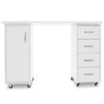 Schreibtisch 2027 Weiß Zwei Schränke 1