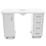 Schreibtisch 2027 Weiß Zwei Schränke Mit Absorber