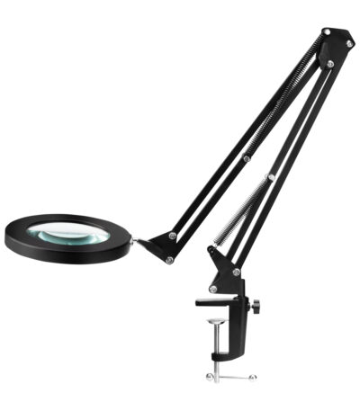 Schwarze Led-Tischlupe