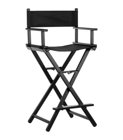 Black aluminium make-up chair