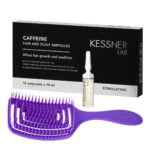 Set Flexible Haarbürste O-327 Lila Und Kessner Lab Koffeinampullen