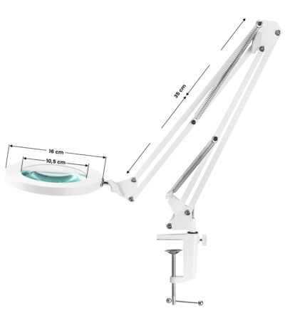 Weiße Led-Tischlupe