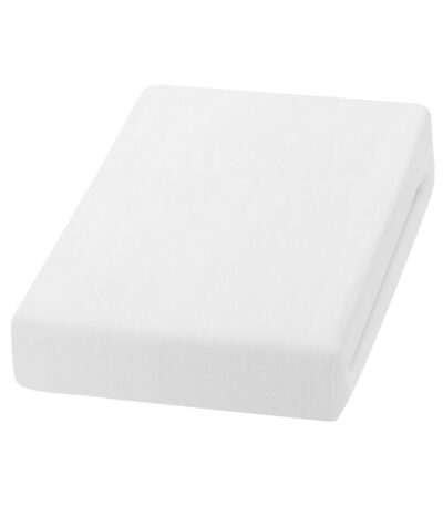 Weisses Welur-Bettlaken