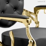 DD Hairdressing Barbierstuhl hydraulisch gold MAE