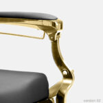 DD Hairdressing Barbierstuhl hydraulisch gold MAE