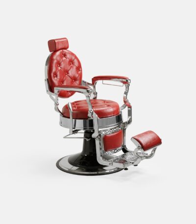 DD Hairdressing Barbierstuhl hydraulisch klassisch rot MACK