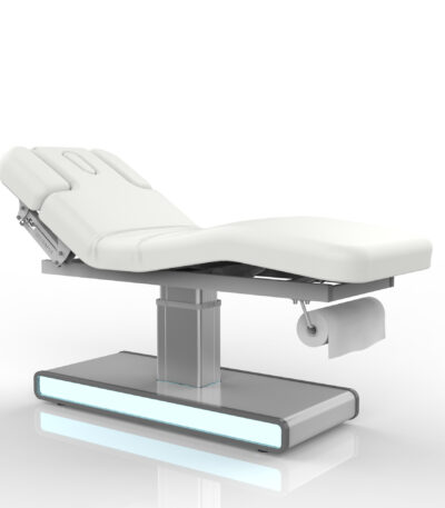 DD Wellness elektrische Behandlungsliege LED-Basis weiß MOLDAVI