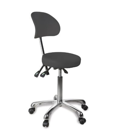 DD Wellness Hocker mit Rückenlehne dunkelgrau ZIN