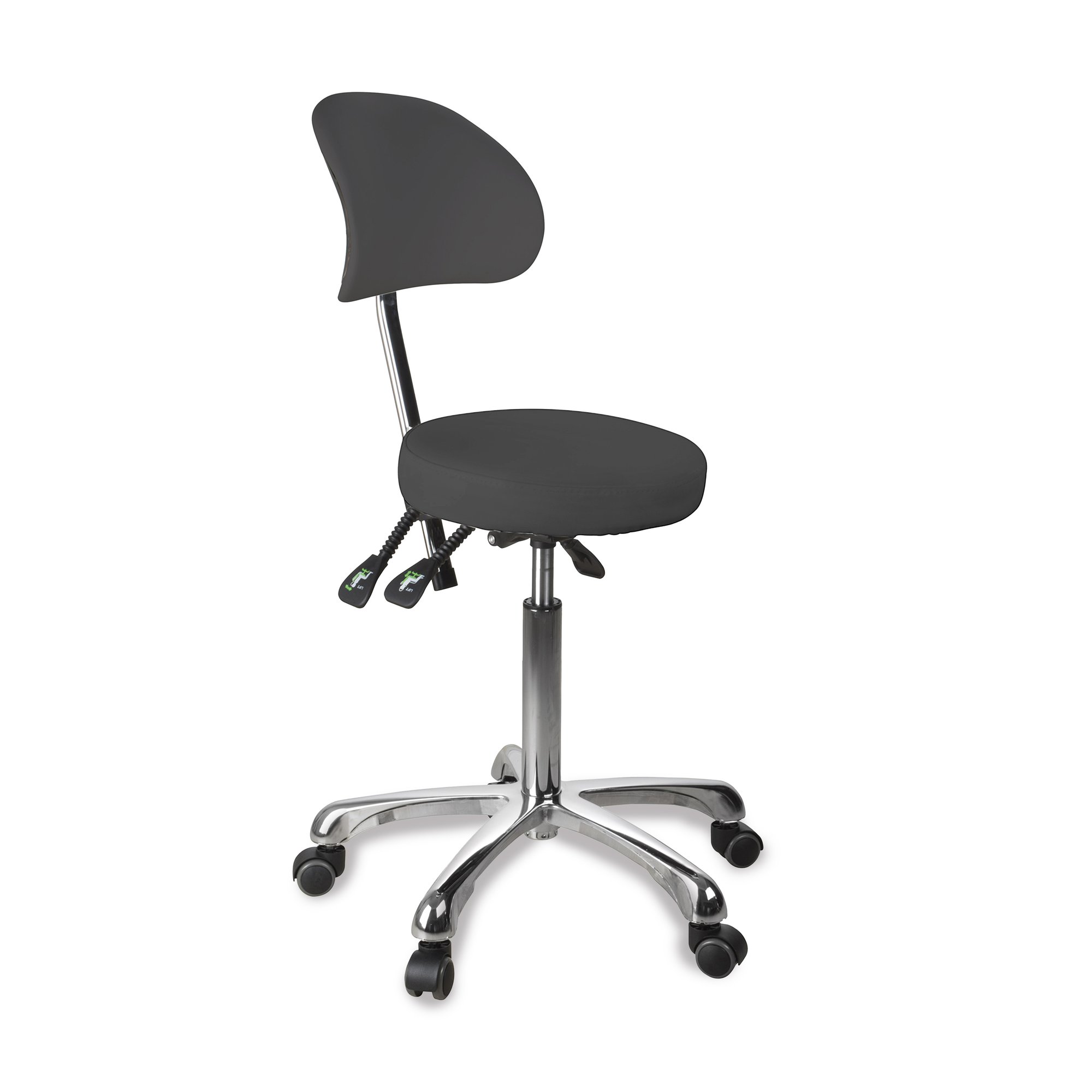 DD Wellness Hocker mit Rückenlehne dunkelgrau ZIN DD Wellness Hocker mit Rückenlehne dunkelgrau ZIN