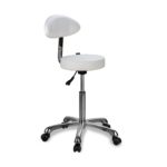 DD Wellness Hocker mit Rückenlehne weiß Opal